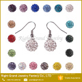 AAA CZ Stone Crystal Paved Hook Shamballa Earring Studs